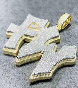 Fabricantes personalizados vvs jóias diamantes congelados grandes hip hop homens encantos s925 moissanite colar pingentes para presentes6996409