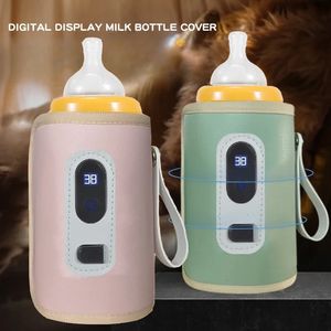 Bottle Warmers Sterilizers# 1Pc Baby Bottle Warmer Feeding Bottle Heat Keeper Travel Warmer Cover Formula Milk Water USB Heater Outdoor Bottle Warmer 231212