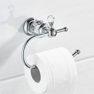 Toalettpappershållare Chrome Crystal Toalettpappershållare Solid mässingsrullhållare Polska Shlef Paper Handduk Väggmonterade svartguld badrumstillbehör 231212