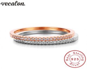 プロモーション90Off Vecalon Infinity Ring 925 Sterling Silver Women Engagement Wedding Band Ring Diamond CZ Finger Ring G3247753