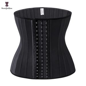 Shaper per la pancia nero crema 3 ganci per occhi 25 trainer in lattice rinforzato in acciaio Fajas cintura per ragazze biancheria intima taglie forti reggiseno stretto da donna 231213