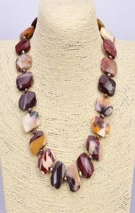 Guaiguai Biżuteria Naturalna mookaite Jasper Stone Rec Naszyjnik ręcznie robiony dla kobiet prawdziwa Jewlery Lady Fashion Jewellery38915039019926