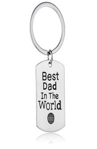 12 PCSLOT DAD I VÄRLDEN Charm Keychain Family Men Son Daughter 039S Day Gift Key Ring Papa Daddy Car Keyring JE6689770