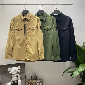 Compagnie Cp Outerwear Emblemas Camisa com Zíper Jaqueta Estilo Solto Primavera Mens Top Oxford Portátil High Street Stones Island Jacke Atacado 2 Peças 10% Dicount