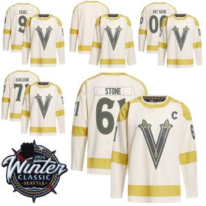 9 Jack Eichel Mark Stone Vegas Golden Knights maglie 2024 Winter Classic Jonathan Marchessault Paul Cotter Keegan Kolesar William Carrier Logan Thompson Personalizzato