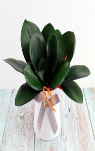 5 datorer Real Touch Pu Phalaenopsis Leaves Fake Leaf Decor Home Flowers Arrangement Artificial Greenery Plants Cymbidium Leaves4121714