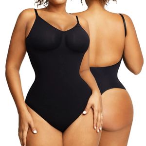 Cintura Barriga Shaper Womens Backless Apertado Roupas Abdominais Controle de Forma Sem Costura Moldando Tanga Tanque Top da Linha Roupa Interior 231213