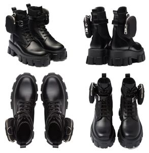 7a botas de grife botas de luxo elegante clássico fosco couro patente triângulo invertido marca botas de pele de bezerro variedade preto bege branco-p frete grátis