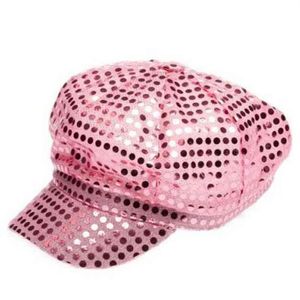 Cappello con paillettes Ladi anni '60 anni '70 Disco Dance Fancy Drs Hen Christmas Party Accsory251n