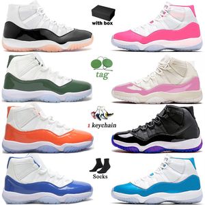 Mens 11 Sapatos de Basquete Jodens Jumpman Cherry 11s Mulheres Cool Grey J11S Concord Bred Win Like Platinum Tint Animal Citrus Homens Esportes Sapatilhas com Caixa