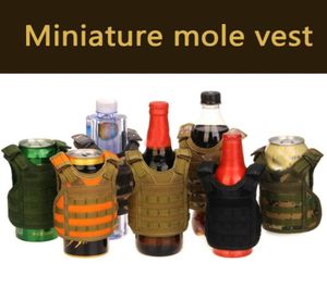 Colete tático camada de garrafa de cerveja capa refrigerador de bebidas mini molle colete alças de ombro ajustáveis para garrafa 20203528601