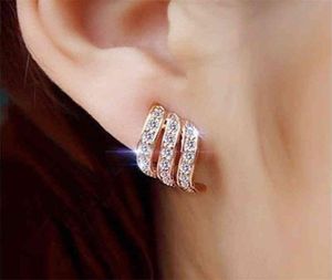 14K Rose Gold Peridot Earrings for Women Anillos Wedding Bizuteria Gemstone yellow Topaz Diamond Jewelry Stud Earring Orecchini 211593804