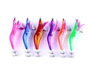 Hengjia 25hook 10cm 125G LED Electronic Luminous Squid Jig Night Fishing Wood Shrimp Lure Squid Light Jigs Lures 264O5075677