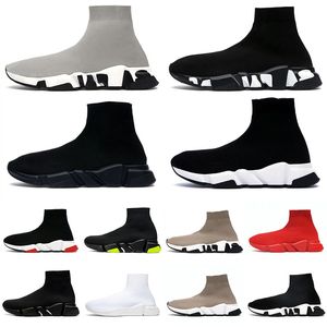 Balencaiga Balenciaga Sock Shoes Mens Womens Speed Trainer Beige Triple Black Graffiti White Blue Red Clear Sole Volt lace-up Beige Running Sneakers Runner Outdoor 【code ：L】
