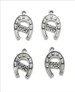 Lot 100pcs Good Luck Horseshoe Antique Silver Charms Pendants For Jewelry Making Bracelet Necklace Earrings 1417mm DH08497854998