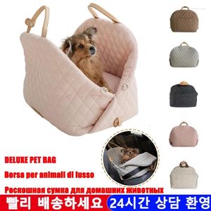Transportador de cães Pet Luxury Outing Tote Tote Bag Car Seat Travel Bed and Harness Washable Puppy Mascotas Acessórios