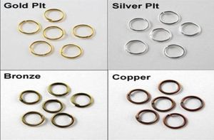 4mm Jump Ringe Offene Anschlüsse Gold Silber Bronze Kupfer Anschlüsse 6 Farben verkaufen 2000 teile/los DIY1184437