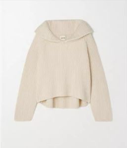 khai-te Pullover für Damen im Herbst und Winter, verdickter Strickpullover mit großem Revers, lässiges und locker sitzendes Pullover-Pullover-Oberteil