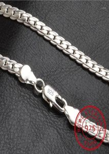 Collana 5mm 50cm Gioielli da uomo Tutta nuova moda Argento sterling 925 Grande lungo Largo Tendy Maschio Catena laterale completa per pendente19630443