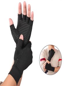 Guanti da artrite da compressione Guanti da pressione per il dolore alle mani per la riabilitazione del fitness con mezze dita per lo sport e l'ufficio256e8051784