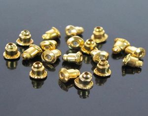 1000PCLlot Gold Silver Splated Farring Farring Backs Kulki Zarobki Zarobki wtyczki do ucha wyniki stopu