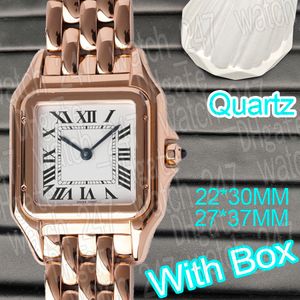 Luxury Watch Women Fashion Gold Watches Designer Diamonds för par Luxury Rose Gold Platinum Quartz Watches Rostfritt stål Square Arvwatch Waterproof Presents