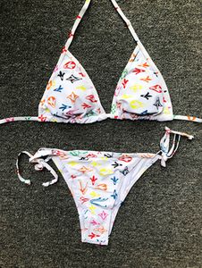 Designer baddräkt kvinnor vintage thong micro cover up womens bikini set badkläder tryckt baddräkter sommarstrand slitage simning p103