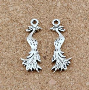 100pcs Antique Silver Phoenix Charms Pendants For Jewelry Making Earrings Necklace And Bracelet 115x32mm A2527048389