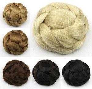Синтетическая булочка, плетеная заколка в шиньонах, имитирующая наращивание человеческих волос, прически, булочки для женщин, инструменты для прически SP1616177469