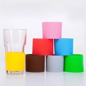 Vinglas Cabilock Glass Cup Set 5 PCS Sleeve Silicone Coffee Drink Cover Bottle Mugg Fode