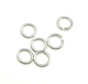 100 Stück Lot 925 Sterling Silber Offener Biegering Spaltringe Zubehör für DIY Handwerk Schmuck W5008312s6814809