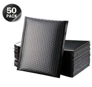 50 PCSLOT Black Foam Envelope Bags Self Seal Mailers vadderade kuvert med Bubble Mailing Bag Packages Bag4070679