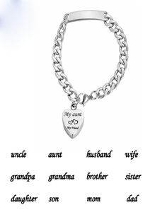 Memorial Urn Armband min pappa och min mamma rostfritt stål kremering urn silverarmband för aska minnesmält smycken rostfritt stål3283596