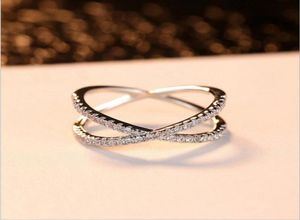 Классические ювелирные изделия Handamde, настоящее серебро 100 пробы 925 пробы, милое кольцо с кубическим цирконием 5А, кольцо вечности для вечеринки, свадьбы, помолвки Ban3097248