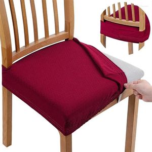 Stol täcker Jacquard Seat Cover Stretch Elastic Dining Chairs Case For Home Kitchen Anti-Dirty avtagbar tvättbar slipcover