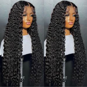 Human Chignons 40inch Water Wave Curly Lace Frontal Wigs 13x4 13x6 HD Deep Wave Lace Frontal Wig 360 Full Human Hair Wigs For Women On Sale 231211