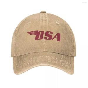 Ball Caps Vintage Red BSA Unisex Style Baseball Motorcycles Distressed Denim Hats Cap Outdoor Summer Snapback