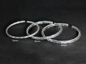 Heavy Solid 999 Pure Silver ed Bangles Mens Sterling Silver Bracelet Vintage Punk Rock Style Armband Man Cuff Bangle G091687554759254695