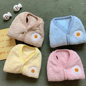 Abbigliamento per cani Gilet con fiori per uova Autunno e inverno Cucciolo caldo Cardigan Confortevole morbido cappotto per orsacchiotti Abbigliamento per animali Bichon Vestiti a due zampe