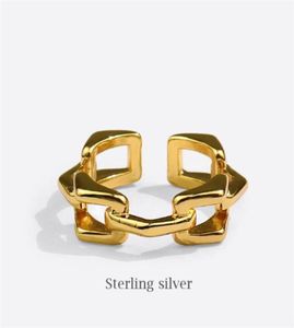 Cluster Rings Sole Memory Retro Personality Hollow Geometry 925 Sterling Silver Female Resizable Opening SRI8992897597