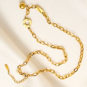 Designer halsband hänge 18k guld pläterat rostfritt stål märke bokstav mode män kvinnor länk kedjekoker halsband populära smycken julklapp