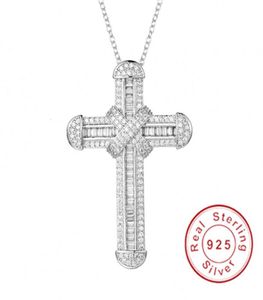 NYA 925 Silver Exquisite Bible Jesus Pendant Necklace For Women Men Crucifix Charm Simulated Platinum Diamond Jewelry N028 CJ1912105510717