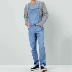 Men's Jeans New Style Men Baggy Jeans Suspender Pants Fashion Multi-pockets Loose Denim Trousers Jumpsuit Bib Pants Pocket Overalls S-5xlL231213