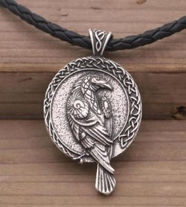 Colares Pingente Odin Raven Talisman Amuleto Viking Colar Wicca Bird Goth Jewlery Runas Neckless Wiccan Pagan Homens Mulheres Accesso6831308