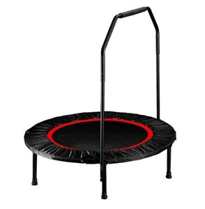 Foldable Mini Trampoline Fitness Rebounder with Foam Handle Jumping Exercise Trampoline for Kids Adults Indoor House Play9314278