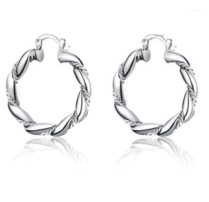 Charm Dress Up Girl Silver Jewelry Hoop Earring European Style Creative Ed Rope Round For Women Exquisite Git Present14379998