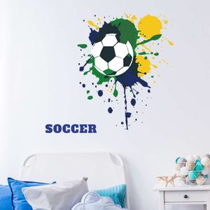 World Soccer Football Game Wall Sticker for Living Room Bedroom Home Decorative Wall Decals Kids Room Murals Wallpaper Decor Pvc