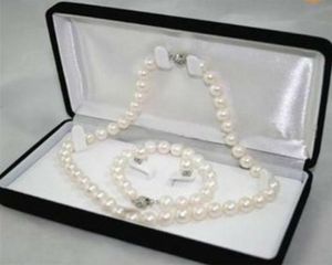 67 мм белый культивированный жемчуг Акойя, ожерелье, браслет, серьги, AA7607142