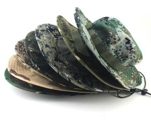 Cappelli da esterno Berretto tattico mimetico Cappello militare Boonie Berretti dell'esercito americano Camo Uomo Sport Secchio da sole Pesca Escursionismo Caccia 60CM7163979