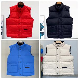 Yelek Gilet Kış Püskürtme Ceket Vücut Yürüyüş Mens Tasarımcı Yelek Yelek Tüy Malzeme Gevşek Siyah Beyaz Mavi Moda Trend Çift Ceket